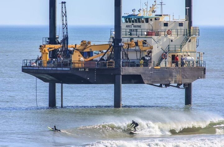 A Ram 7 Lift Boat with surfers 